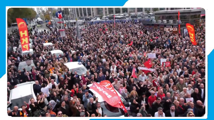 CHP Genel Başkanı Özgür Özel de Ekrem İmamoğlu'na destek için Çağlayan Adliye'sine geld