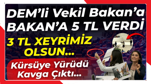 DEM'li Vekil Bakan'a 5 TL Verdi