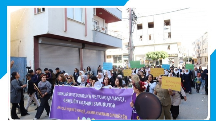 Kadınlardan fuhuş ve uyuşturucuya karşı