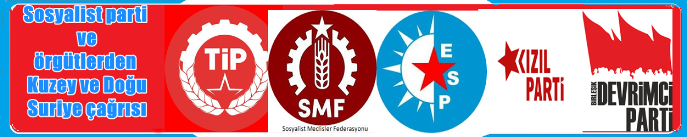 Sosyalist parti ve örgütlerden Kuzey ve Doğu Suriye Çağrısı